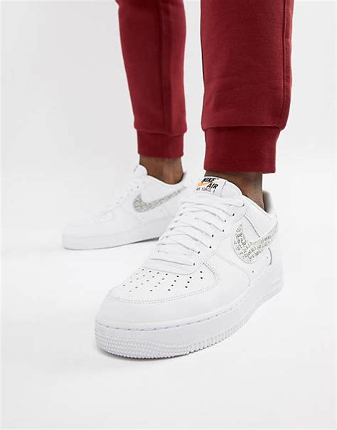 nike air force 1 07 weiße sneaker bq5361 100|Nike Air Force 1 Low Just Do It Pack White Clear.